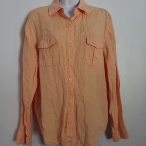 Talbots Irish Linen Blouse sz L